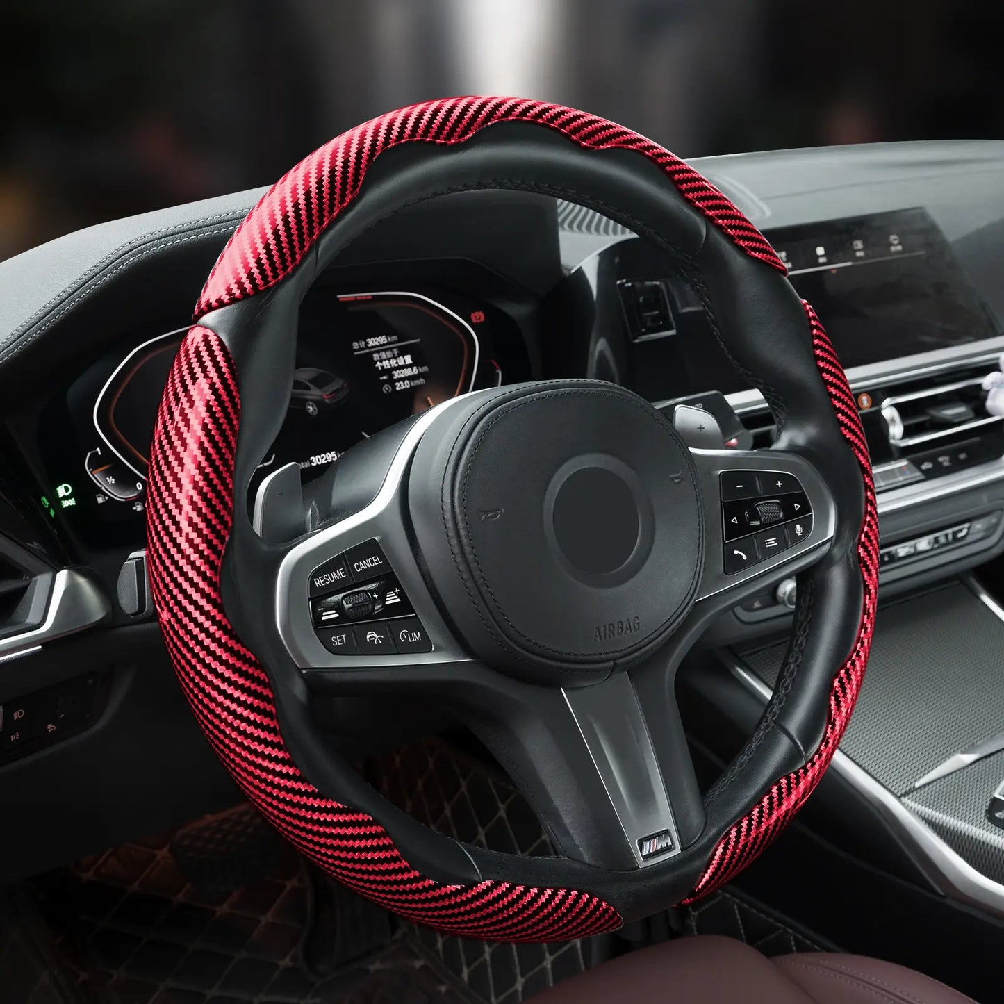 Non-Slip Car Steering Wheel Cover for 15 Inch Wheels