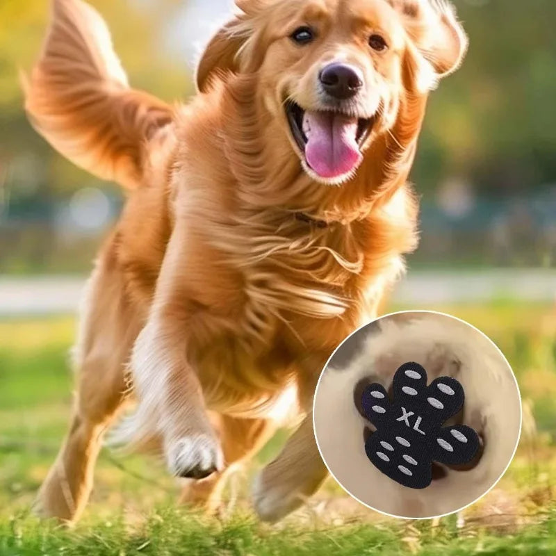 Waterproof Anti-Slip Dog Paw Protectors – Durable Traction Pads in Black, Pink, Blue