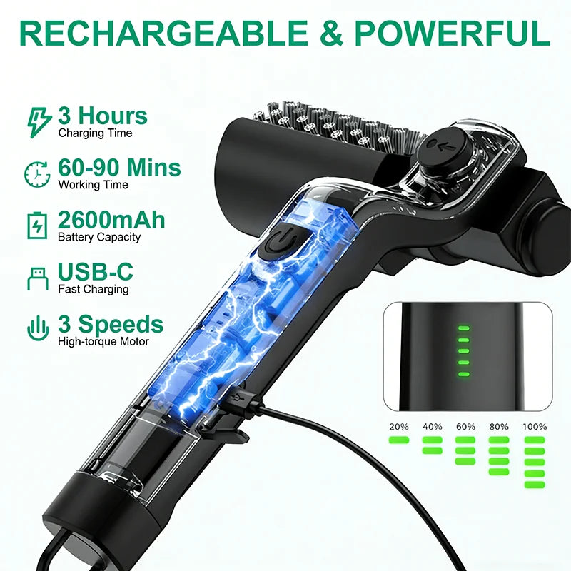 ✨3-Speed Settings Electric BBQ Grill Brush