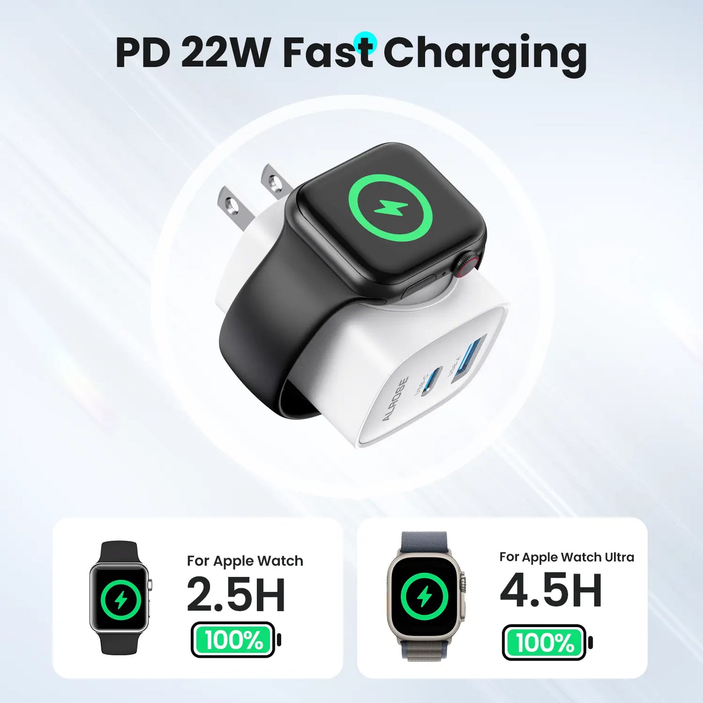 3-in-1 Magnetic Wireless Charger 20W for Apple Watch & iPhone