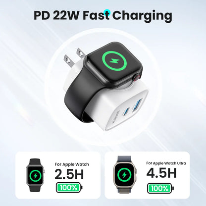 3-in-1 Magnetic Wireless Charger 20W for Apple Watch & iPhone