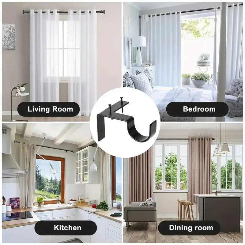 Single Curtain Rod Brackets