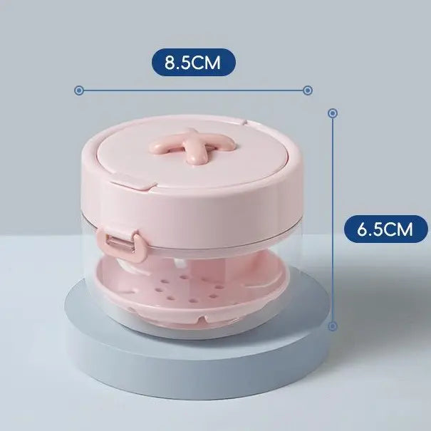 ✈️Travel Retainer Cleaner Case with Mirror & Drain Tray