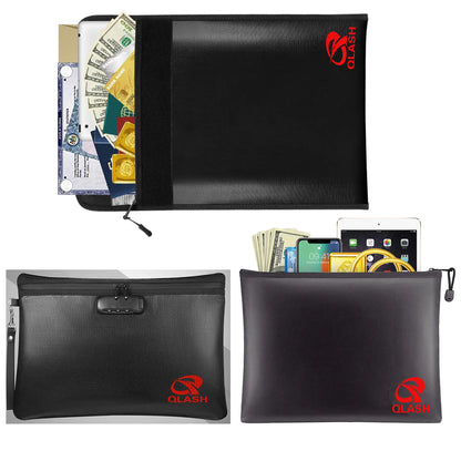 🔥Large Fireproof Document Bag🔒 - Water Resistant Storage🏠