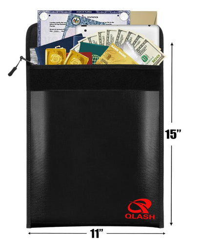 🔥Large Fireproof Document Bag🔒 - Water Resistant Storage🏠