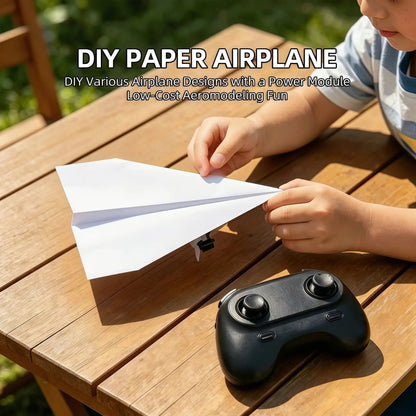 ✈️ Build & Fly RC Paper Airplane Kit | Electric Remote Control Plane with Gyro Stability, Dual Motors & Family Outdoor Fun