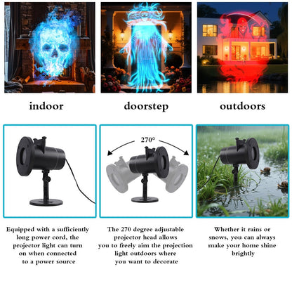 👻Halloween Skull Dynamic Light-Bring Your Halloween Decor to Life