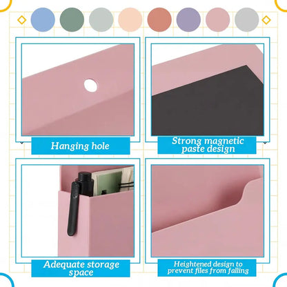 Magnetic Wall File Organizer Magnetic Wall File Holder Refrigerator Magazine Holder