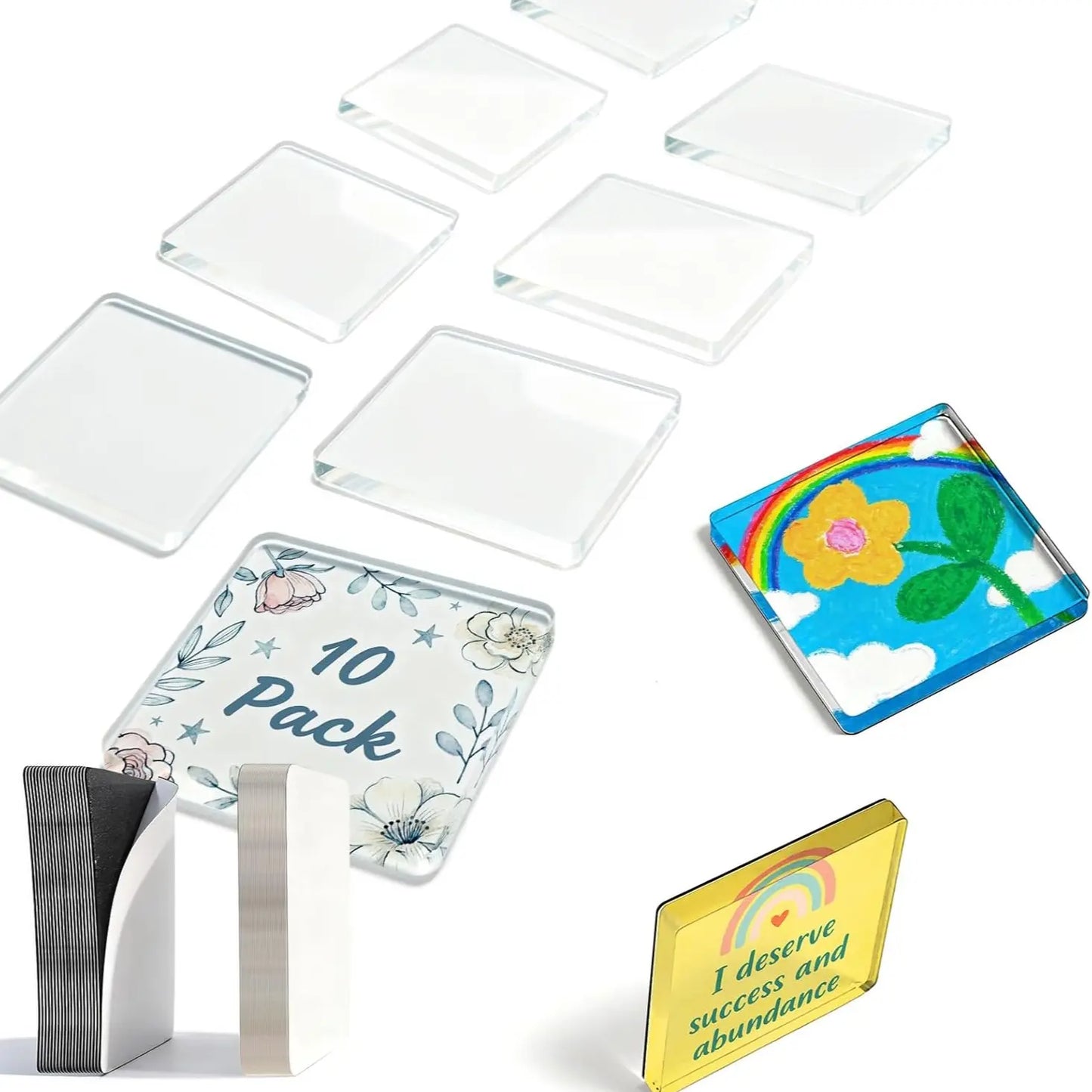 Clear Acrylic DIY Fridge Magnets Kit for Crafts & Decor
