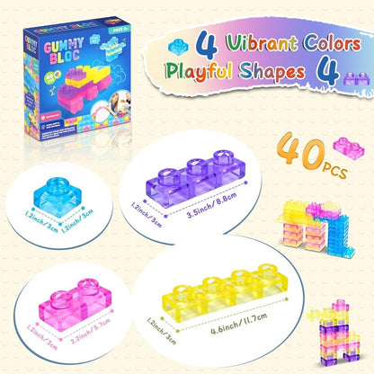 Squishy Multi-color Stacking Jelly Building Blocks Toy