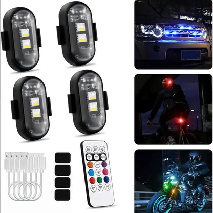 🚗🚨RGB Led Aircraft Strobe Light（Remote Wireless ）