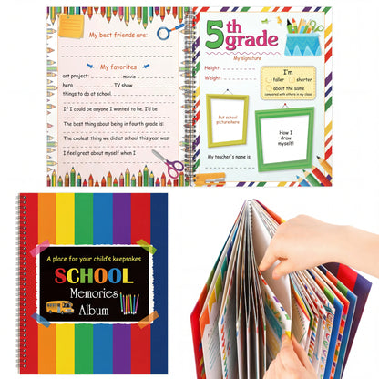 📔School Memory Book for Kids Preschools to 12th Grade