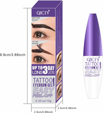 QICIY Easy Peel Off Eyebrow Tint Gel - Waterproof & Long-lasting