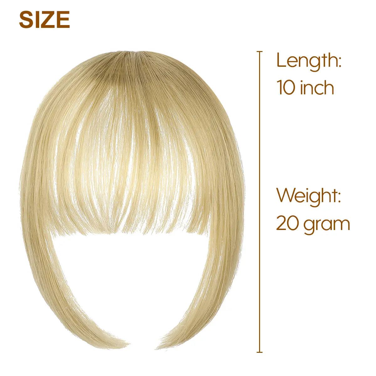 Clip-in Air Bangs - Lightweight Synthetic Hair Extensions
