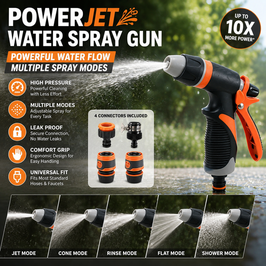 High Pressure Hose Pipe Spray Gun Attachments with Hosepipe Water Gun for Watering Plants & Lawns,Shower Pets,Car Washing
