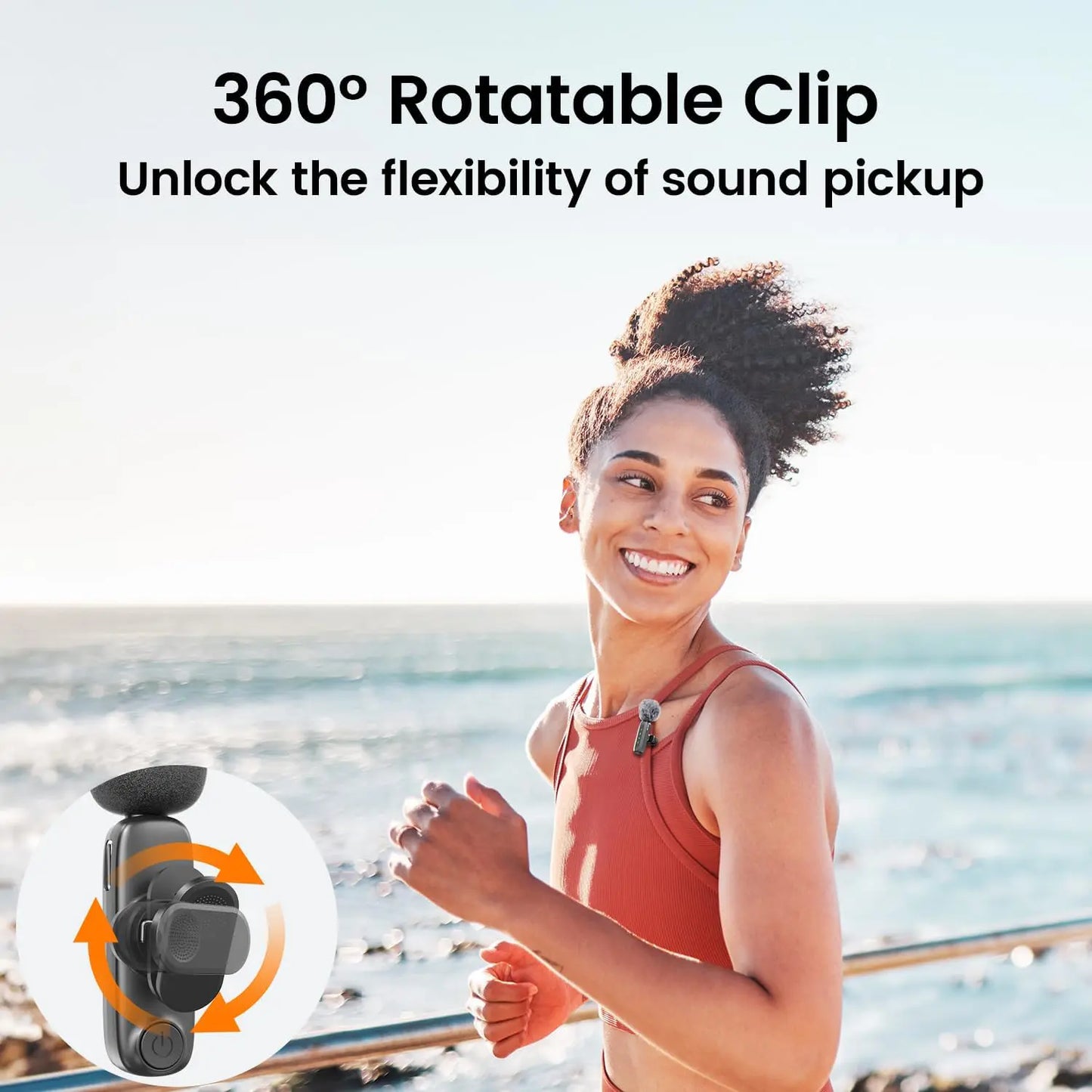 Wireless Lavalier Microphone for iPhone & Android