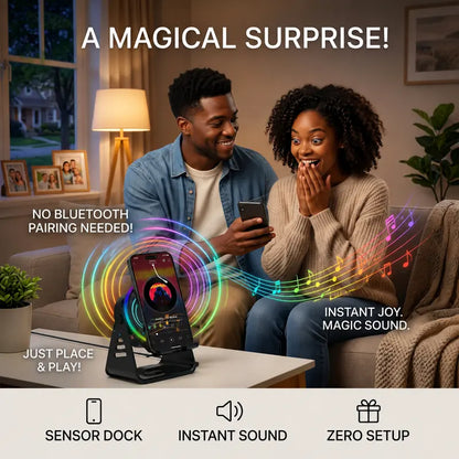 7-in-1 Wireless Induction Bluetooth Speaker with Remote & RGB Light