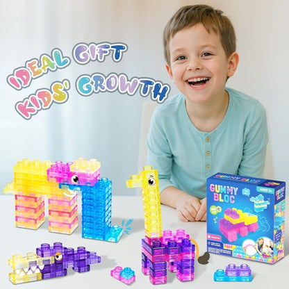 Squishy Multi-color Stacking Jelly Building Blocks Toy