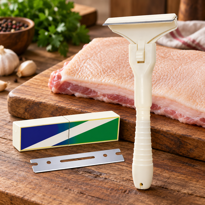 Stainless Steel Meat Scraper – Easy Fat & Fascia Removal Tool for Beef & Pork 🔪✨