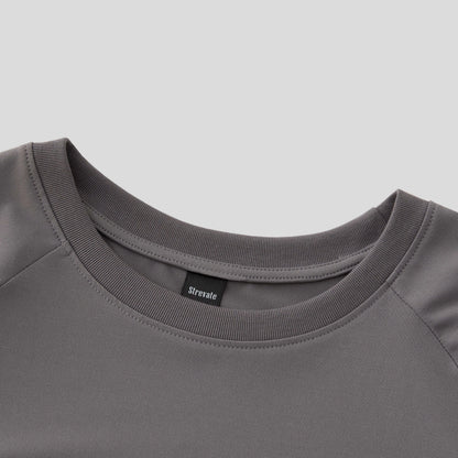 Men's Raglan Sleeve Athletic T-Shirt for Workout and Casual Wear