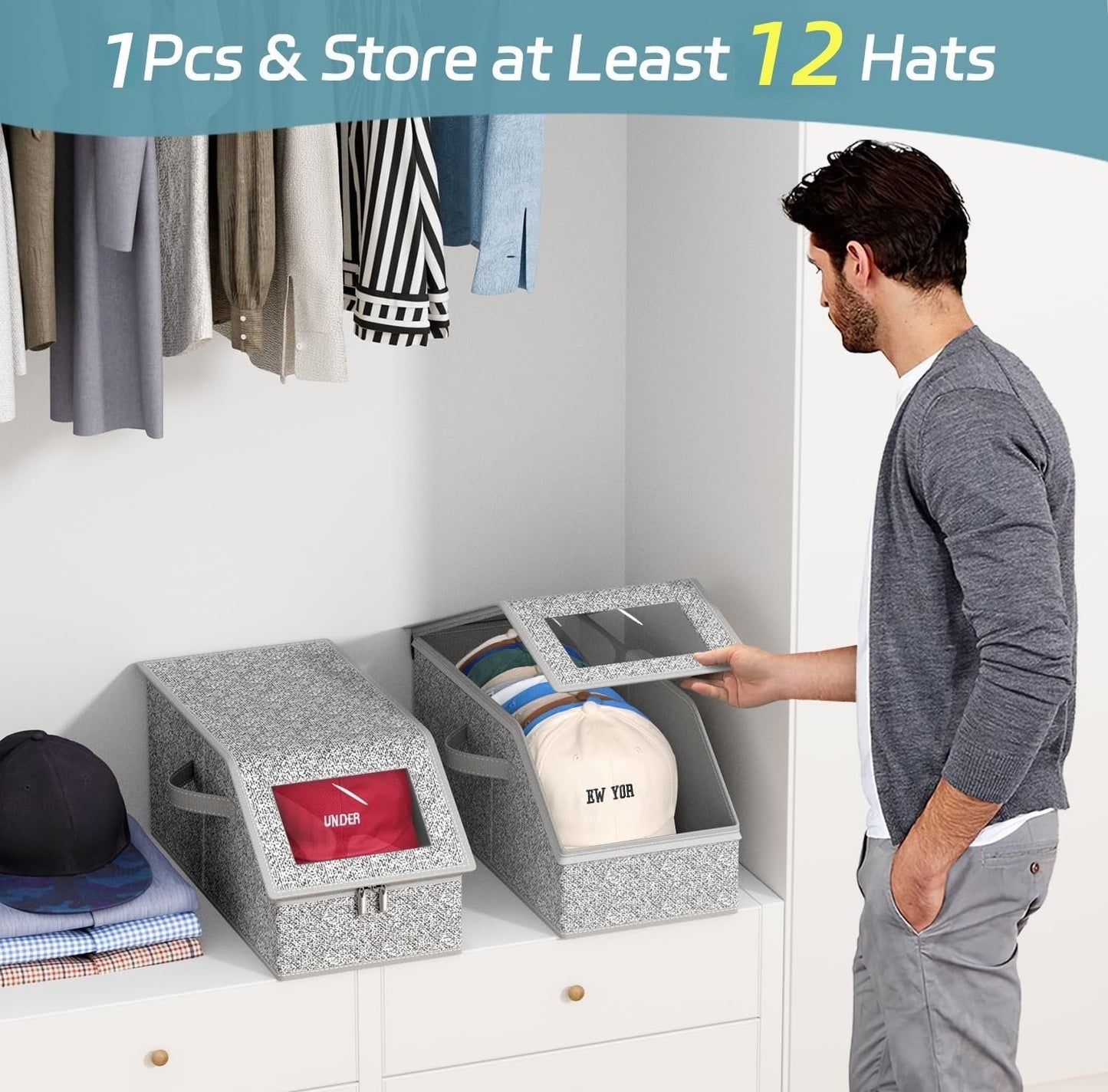 🔥Last Day 49% OFF - Stackable Hat Storage for Baseball Caps