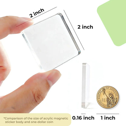 Clear Acrylic DIY Fridge Magnets Kit for Crafts & Decor
