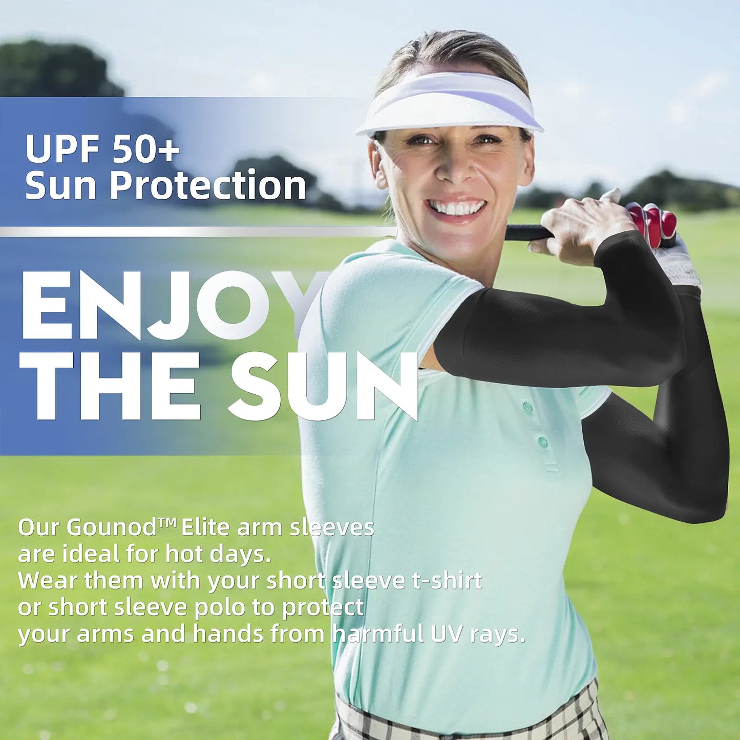 GOUNOD UV Arm Sleeves UPF 50+ for Men & Women