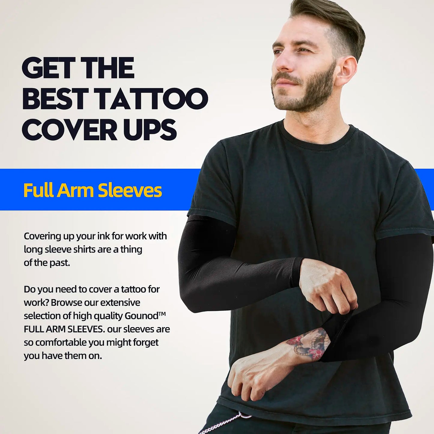 GOUNOD UV Arm Sleeves UPF 50+ for Men & Women