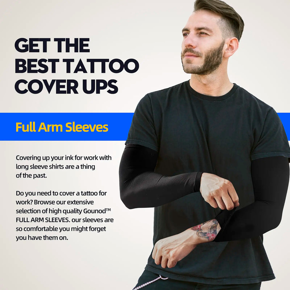 GOUNOD UV Arm Sleeves UPF 50+ for Men & Women