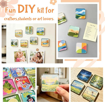 Clear Acrylic DIY Fridge Magnets Kit for Crafts & Decor