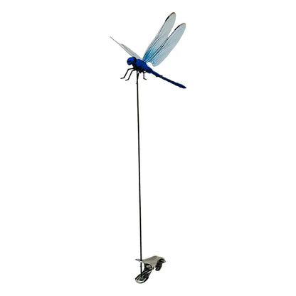 12 Counts Outdoor Fake Dragonfly Rod Clip, Garden MetalDragonfly Clip