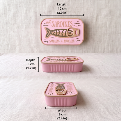 🐟 Sardine Jewelry Travel Case – Cute Fish Tin Organizer for Rings, Earrings & Necklaces