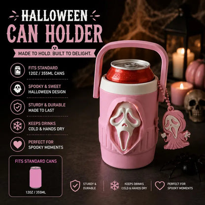 Scary Horror Ghost Halloween Mini-Cooler Drink Holder: Style Can Cooler